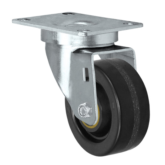 Swivel caster, 3" x 1-1/4" phenolic wheel, Plate 2-3/8 x 3-5/8"