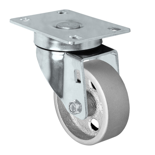 Swivel caster, 3" x 1-1/4" semi-steel wheel, Plate 2-3/8 x 3-5/8"