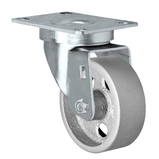 Swivel caster, 3" x 1-1/4" semi-steel wheel, Plate 2-3/8 x 3-5/8"