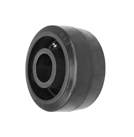 6" x 3" rubber on steel replacement wheel