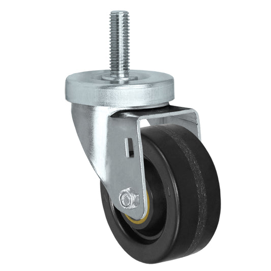 Swivel caster, 3" x 1-1/4" phenolic wheel, Threaded stem 1/2-13 x 1-1/2" (zinc-plated 24 Series shown)