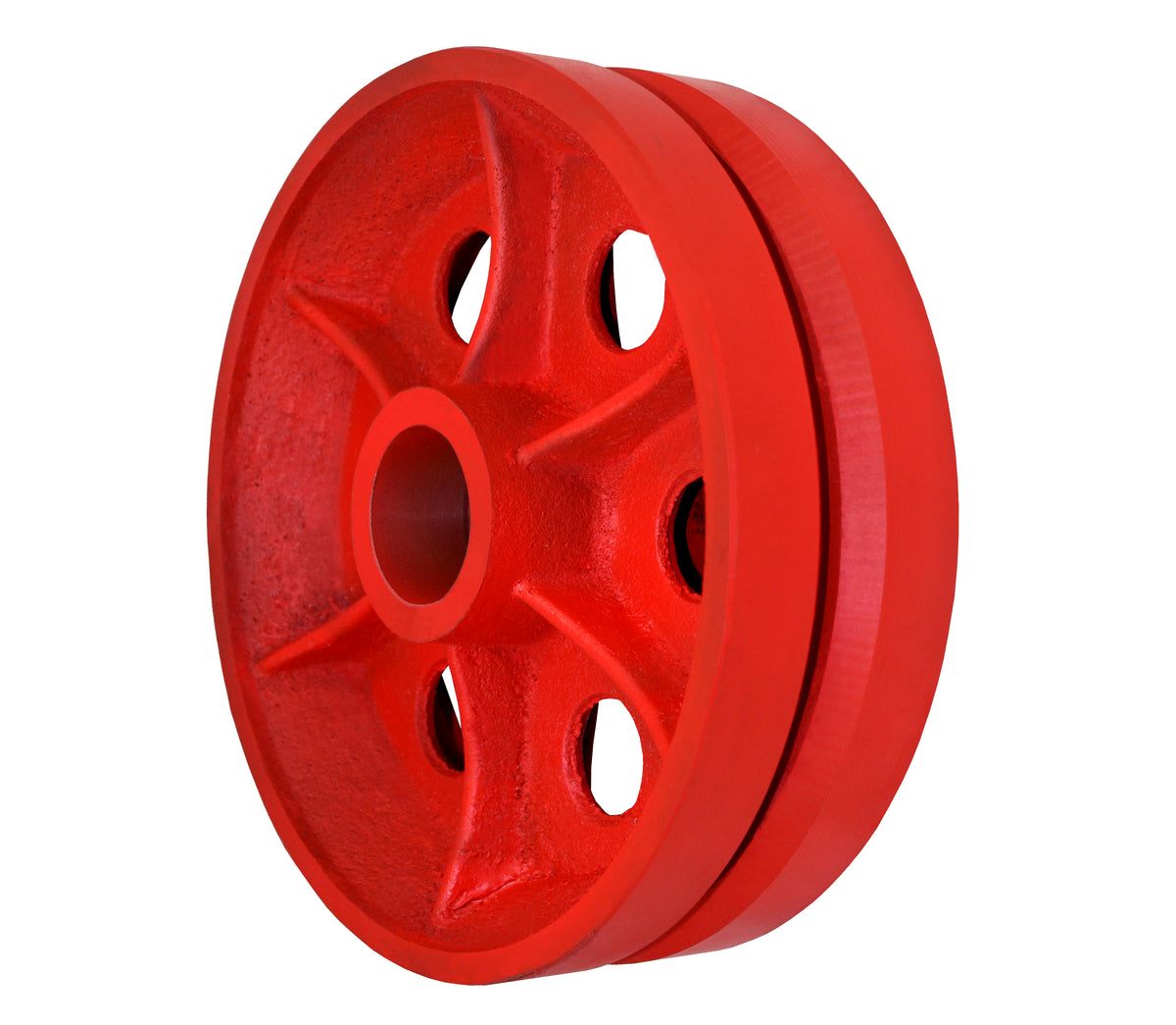 10" x 3" ductile v-groove replacement wheel