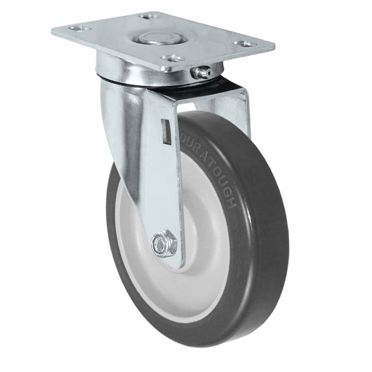 Swivel caster, 3" x 1-1/4" duratough polyurethane wheel, Plate 2-3/8 x 3-5/8"