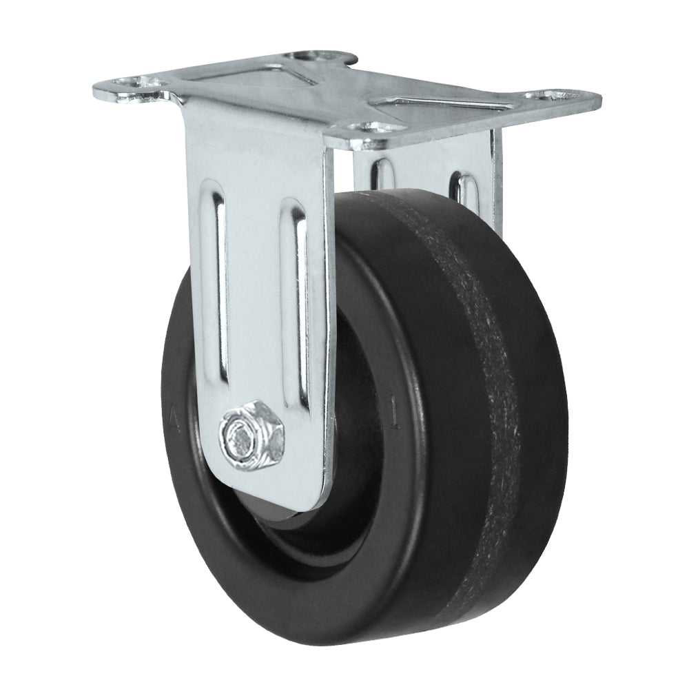 Rigid caster, 3" x 1-1/4" phenolic wheel, Plate 2-3/8 x 3-5/8"
