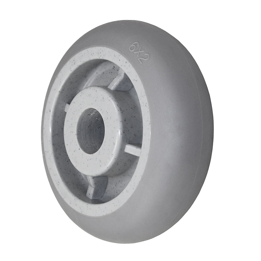 6" x 2" duratek donut rubber replacement wheel